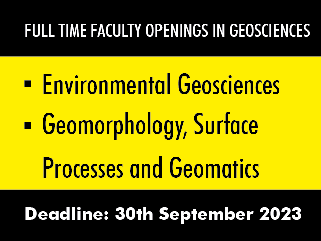 Full time Faculty openings in Geosciences